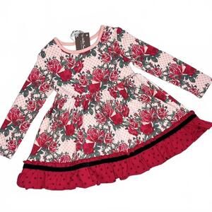 NWT Matilda Jane Kensley Girls Floral Print Dress